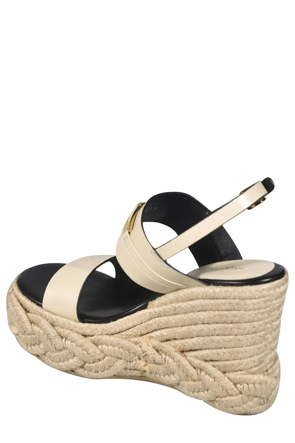 Sergio Rossi Braided Heeled Wedge Sandals