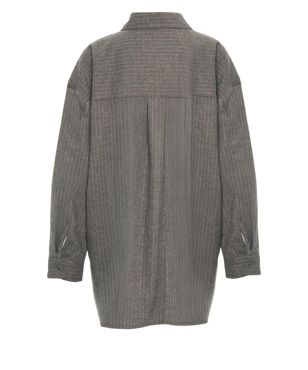 Sergio Rossi Long Sleeve Buttoned Shirt Jacket