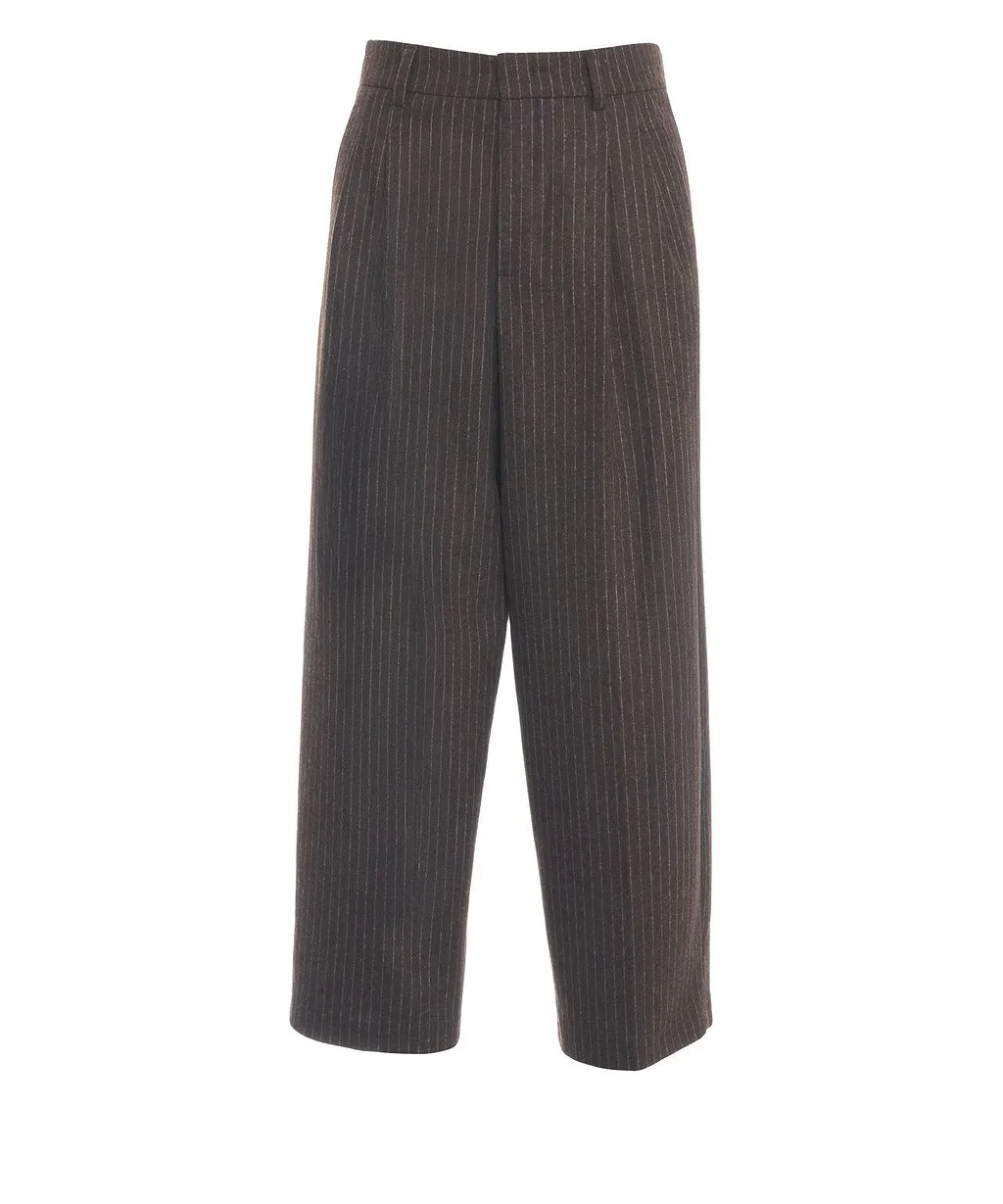 Sergio Rossi Striped Wide Leg Pants