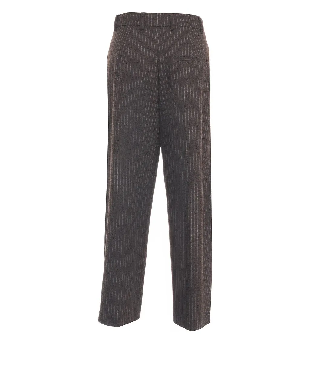 Sergio Rossi Striped Wide Leg Pants