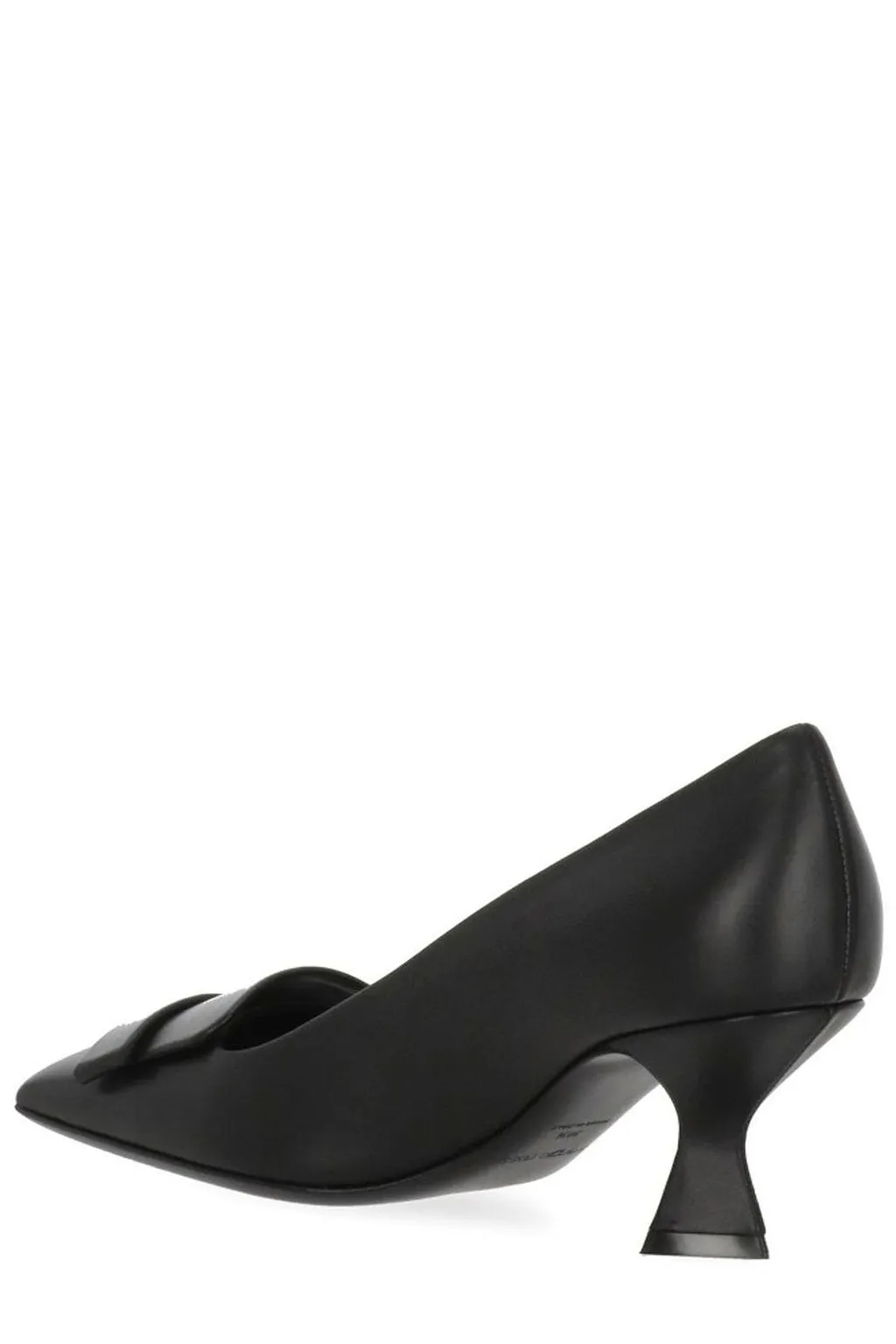 Sergio Rossi Square-Toe Plaque Heeled Pumps