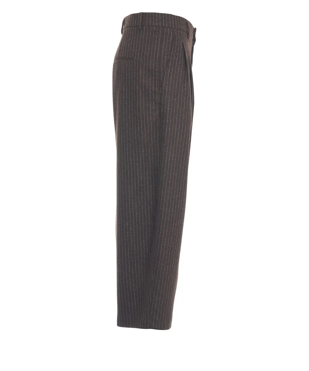 Sergio Rossi Striped Wide Leg Pants