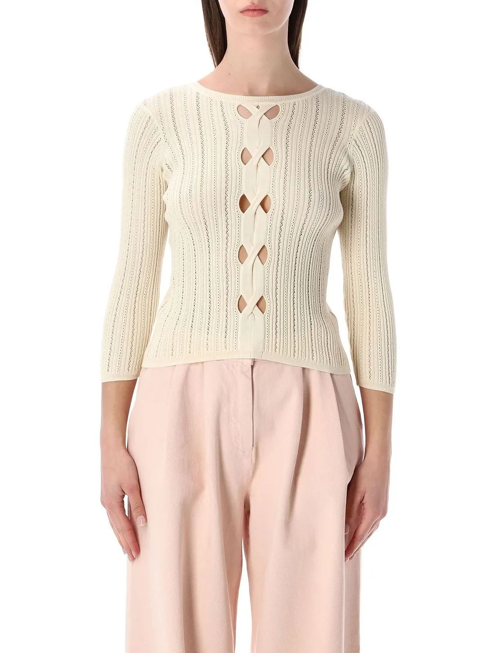 Alencar Openwork Knitted Sweater