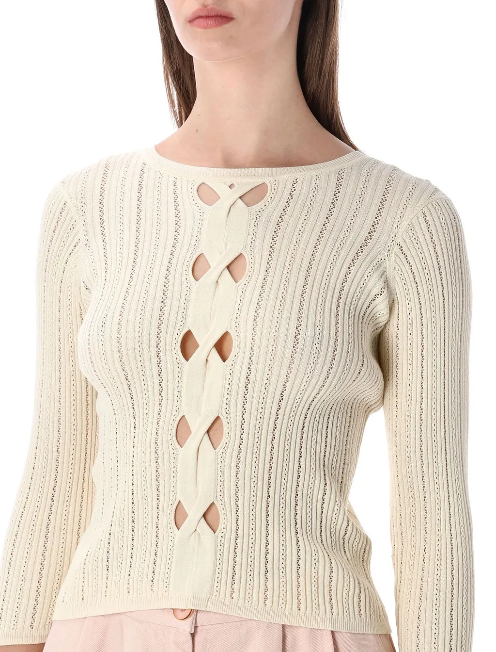 Alencar Openwork Knitted Sweater