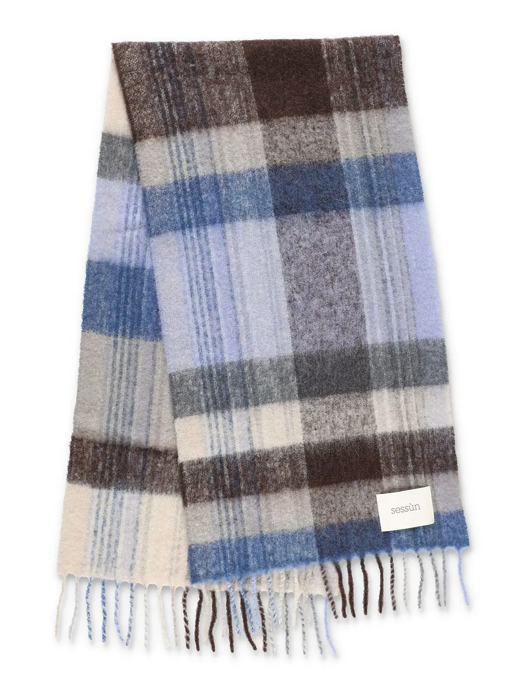 Lucio Checked Fringe Scarf