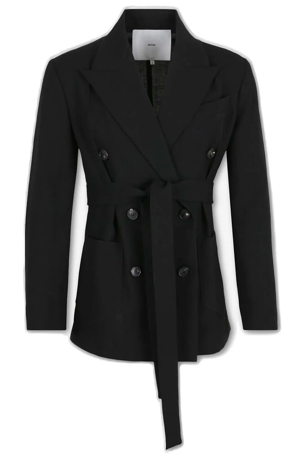 Setchu Long Sleeved Belted Jacket