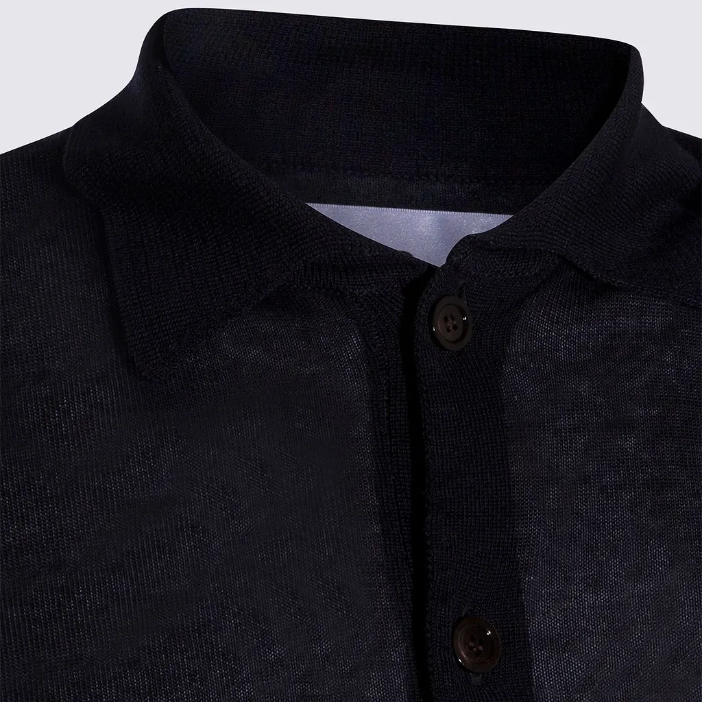 Seven Gauge Button-Up Knit Shirt