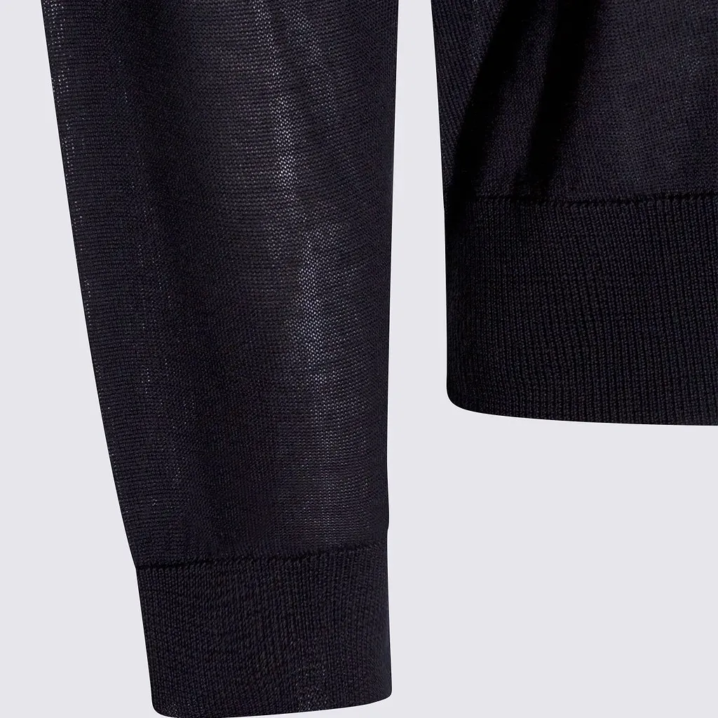 Seven Gauge Button-Up Knit Shirt