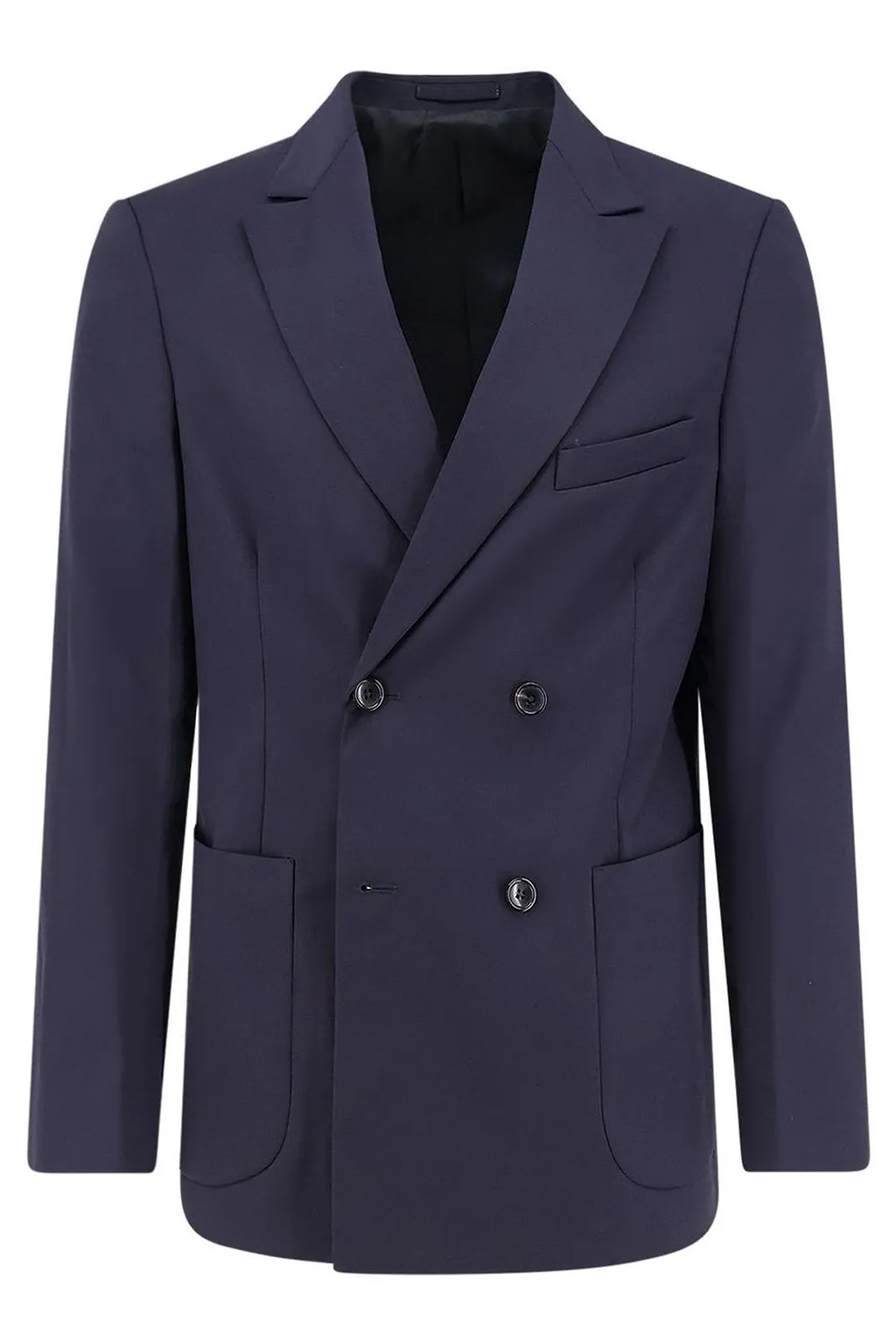Seven Gauge Double-Breasted Peak-Lapel Blazer
