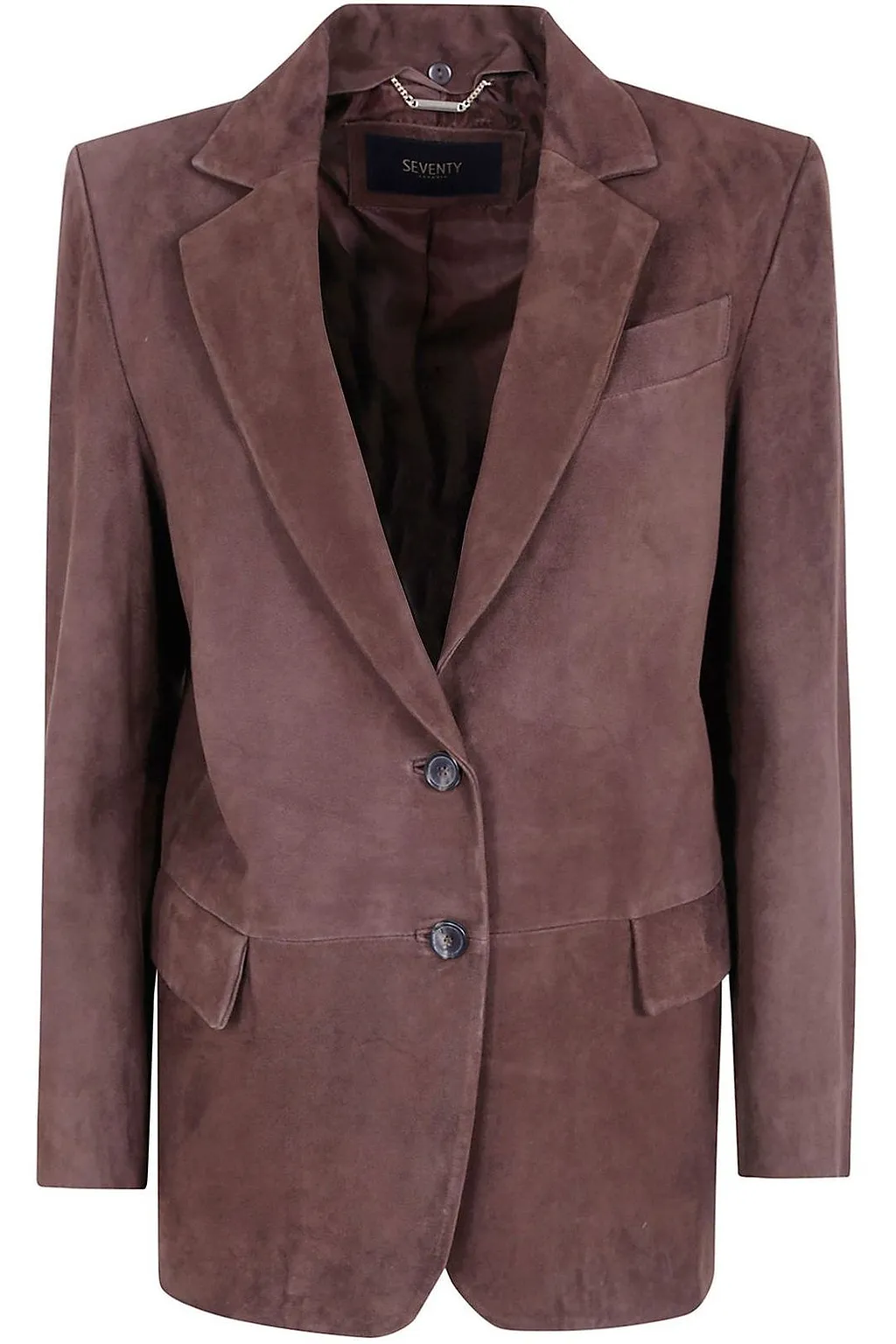 Seventy Single-Breasted Suede Blazer