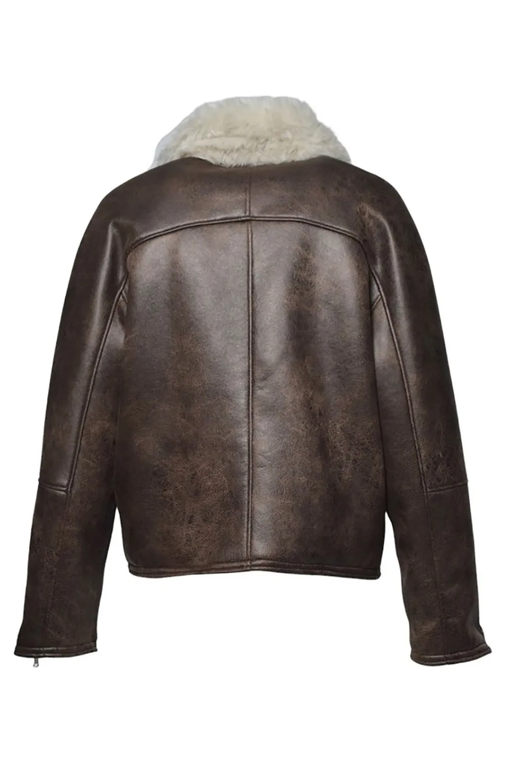 SÉFr Asante Faux Shearling Zipped Jacket
