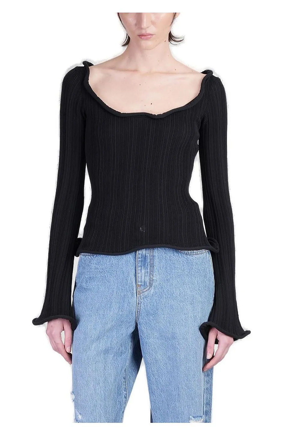 SÉFr Giselle Wide Neck Knitted Top