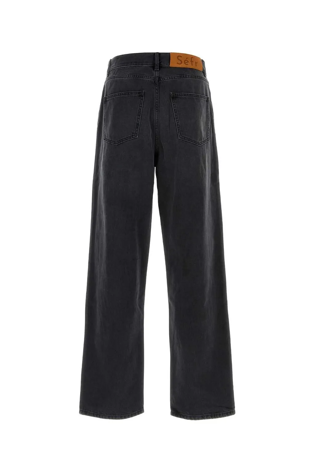 SÉFr Logo Patch Wide Cut Jeans