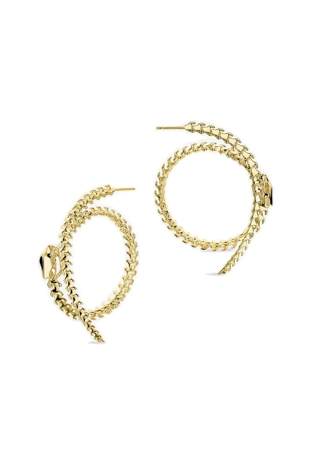 Serpent's Trace Hoop Earrings