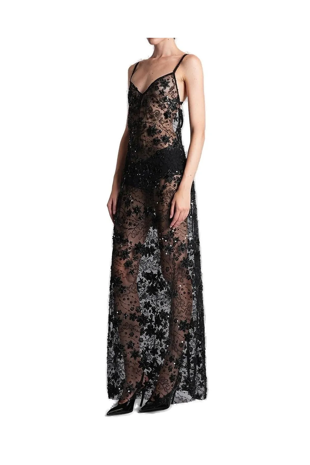 Lucille V-Neck Sleeveless Long Dress