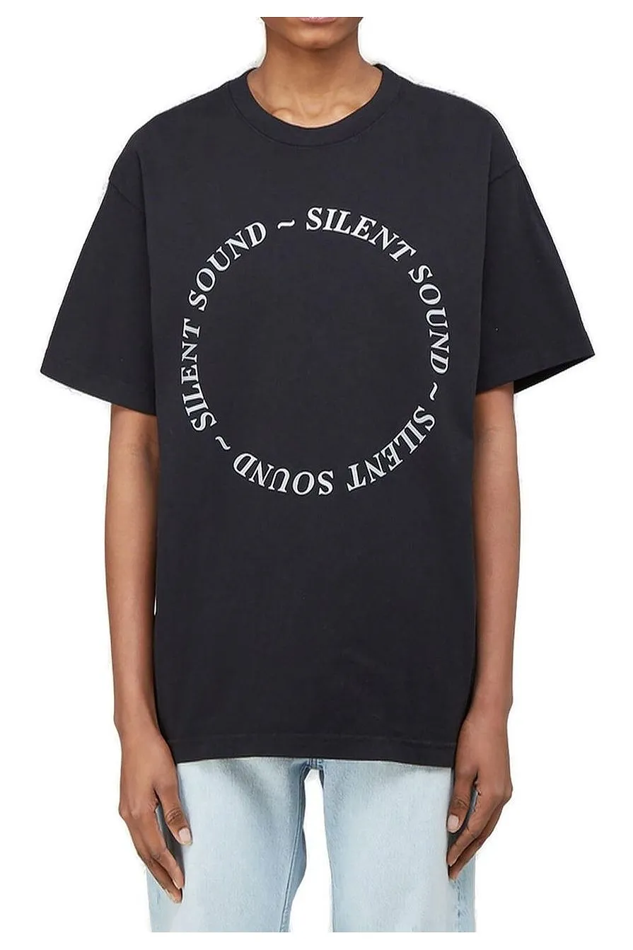 Silent Sound Circular-Logo Crewneck T-Shirt