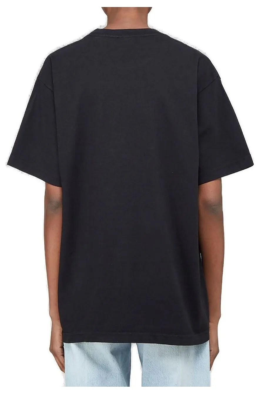 Silent Sound Circular-Logo Crewneck T-Shirt