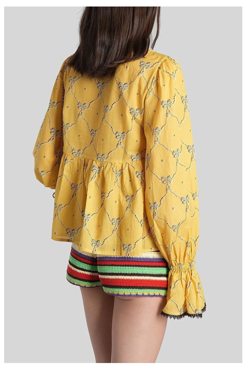 Riby Printed Flared-Sleeve Top