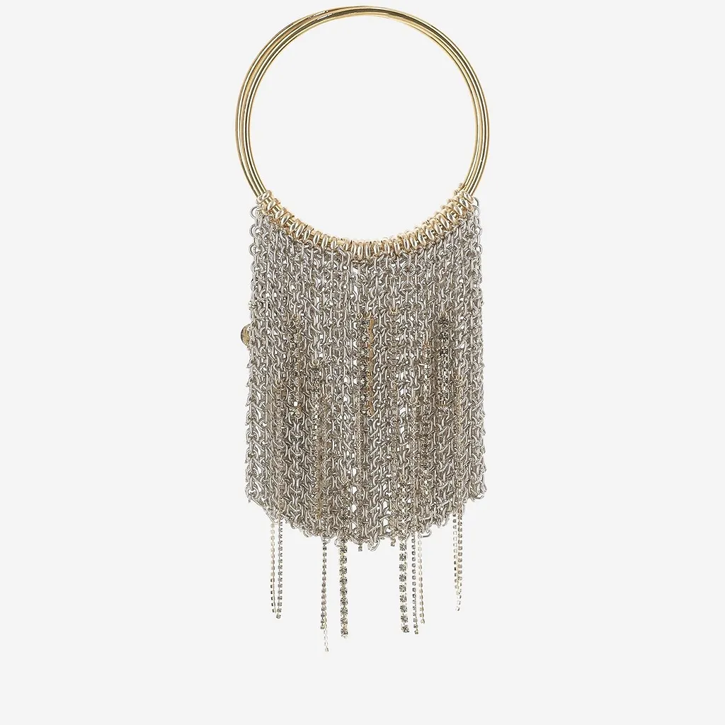 Silvia Gnecchi Chain Fringe Clutch Bag