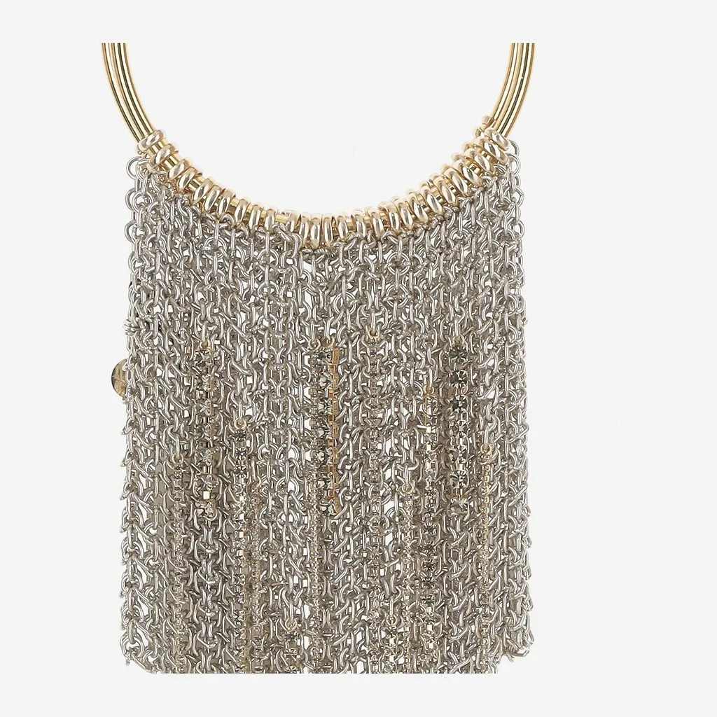 Silvia Gnecchi Chain Fringe Clutch Bag