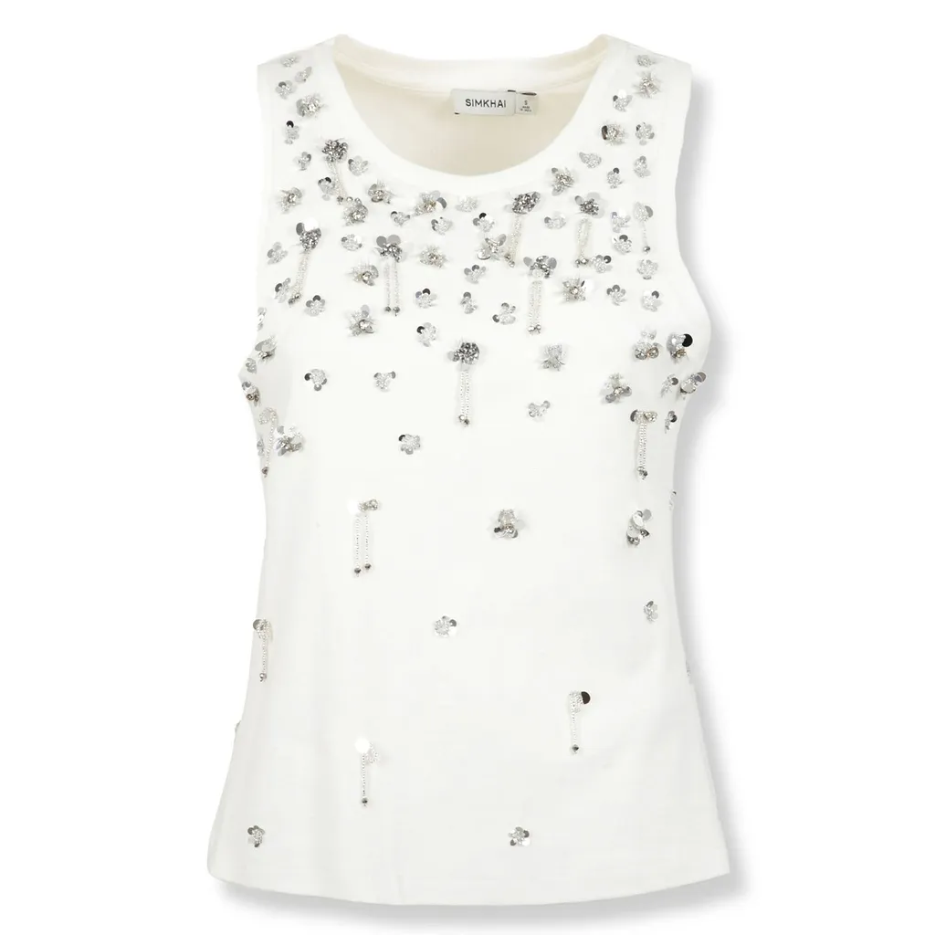 Simkhai Embellished Sleeveless Top