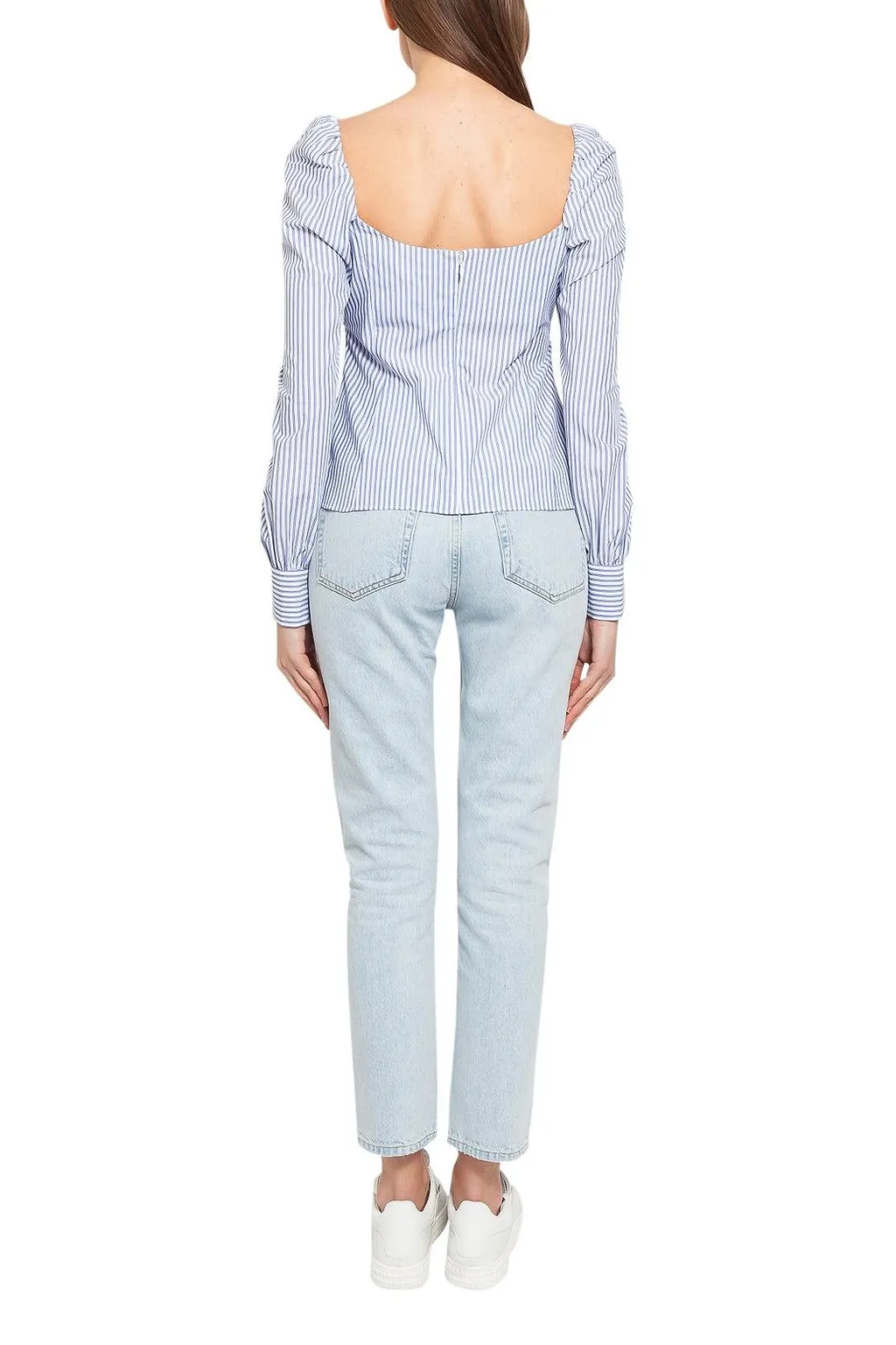 Simkhai Striped Long-Sleeved Top