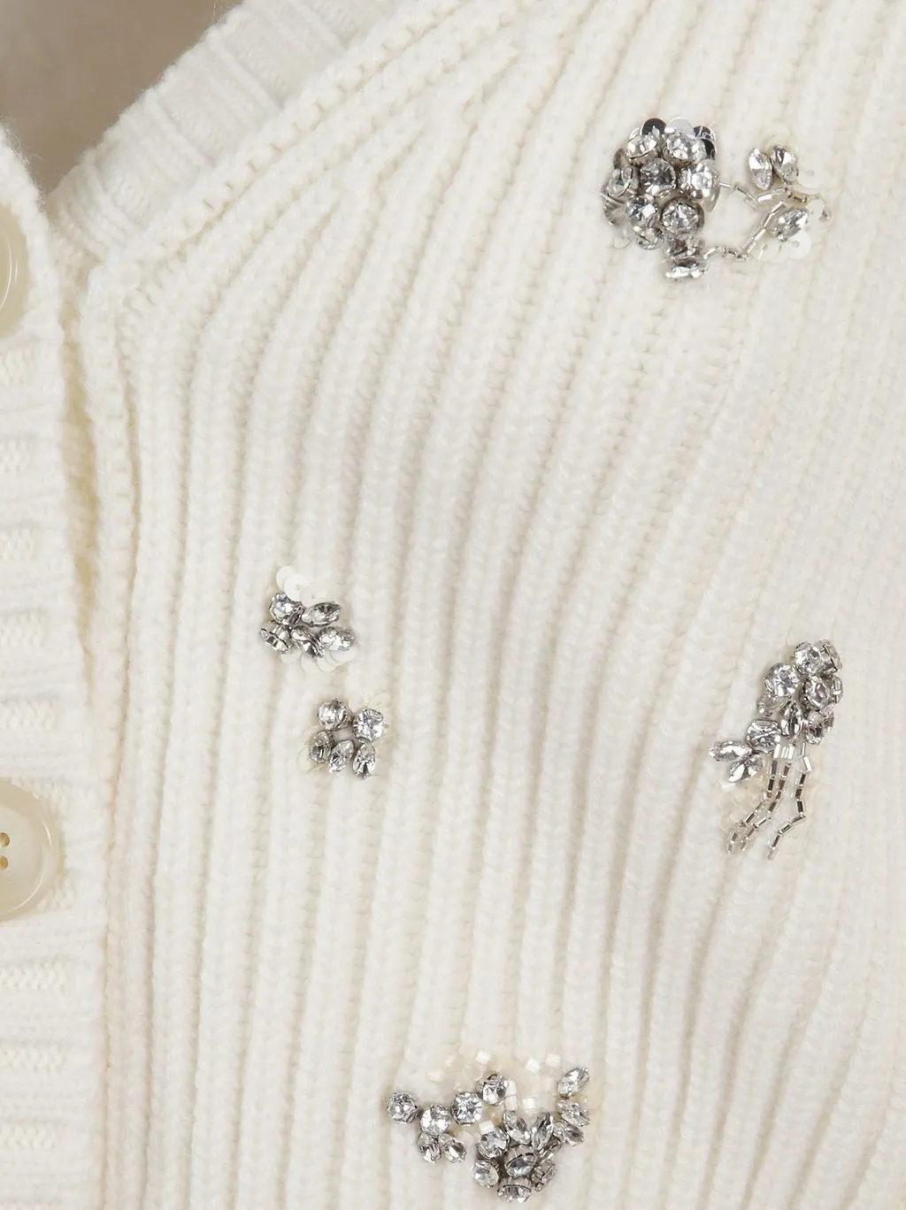Simkhai V-Neck Cropped Embellished Cardigan