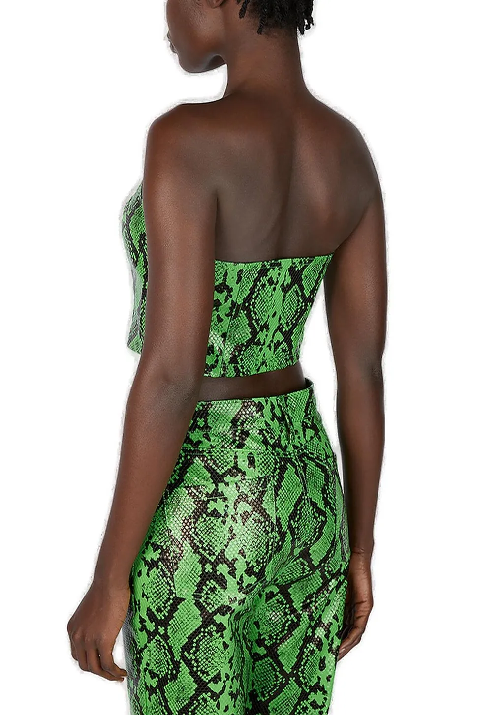 Simon Miller Twister Printed Strapless Cropped Top