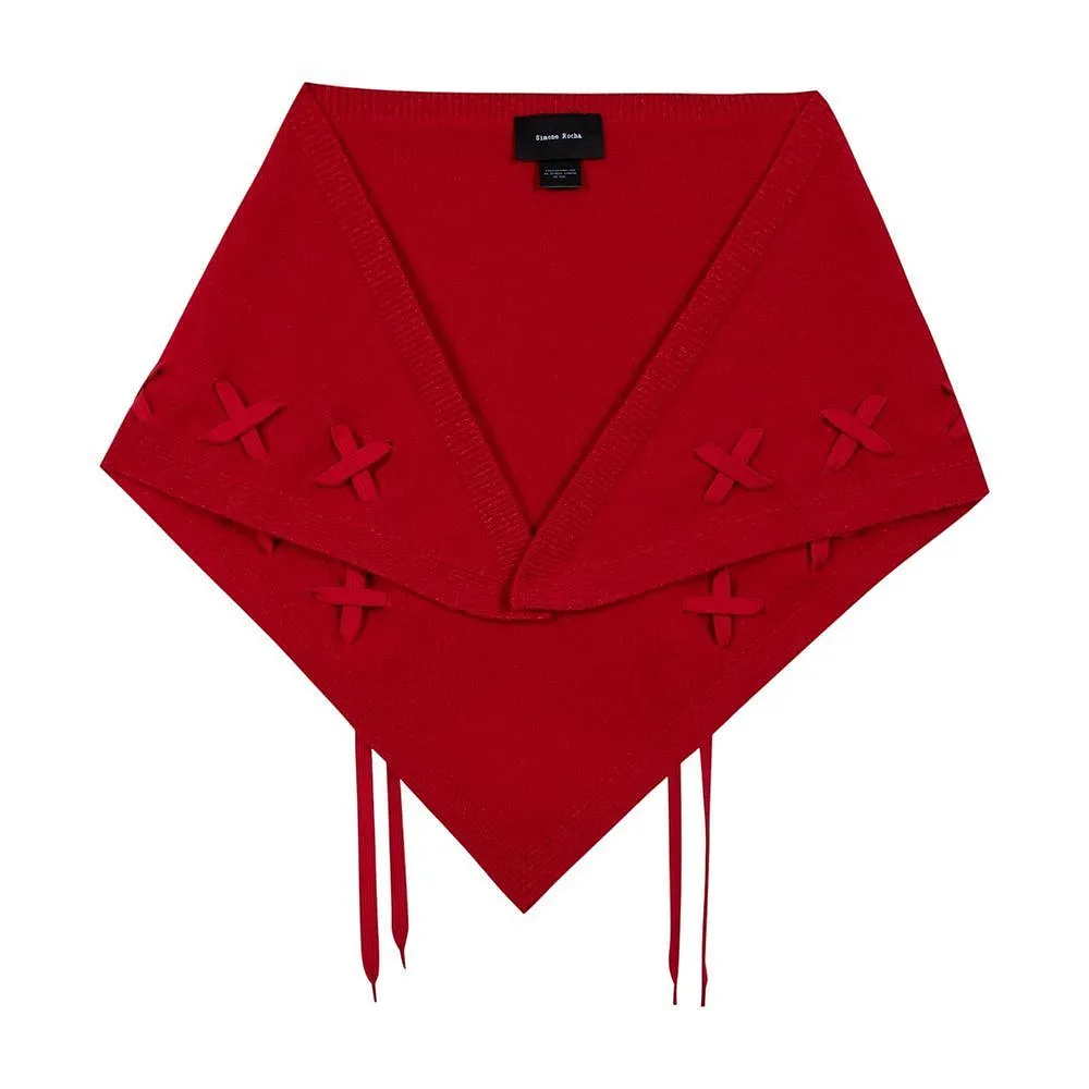 Simone Rocha Lace-Up Neckerchief Scarf