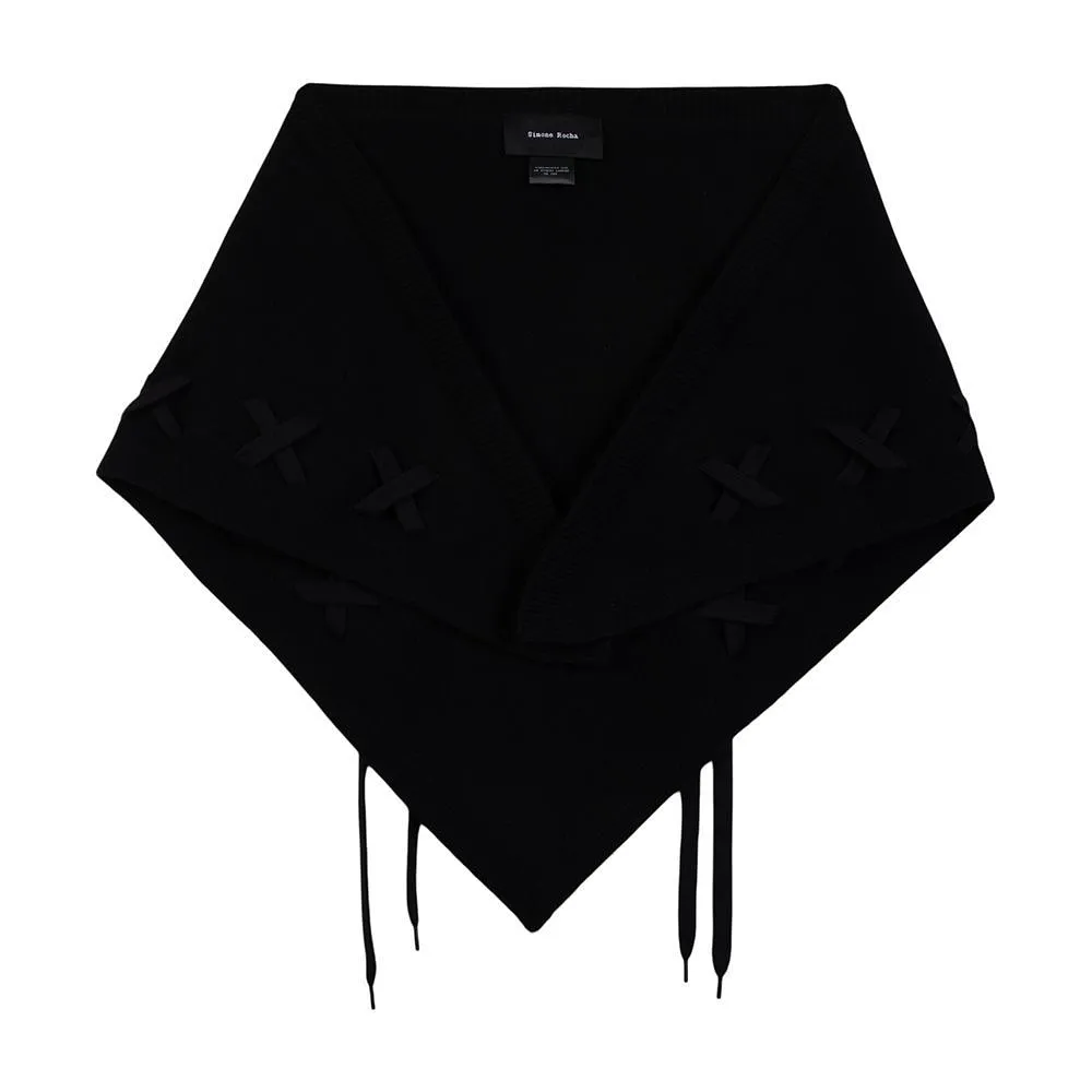 Simone Rocha Lace-Up Neckerchief Scarf