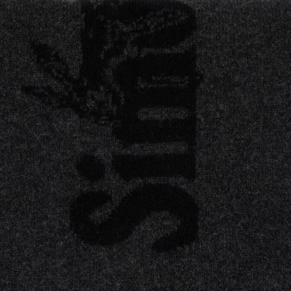 Simone Rocha Long Graphic Logo Knit Scarf