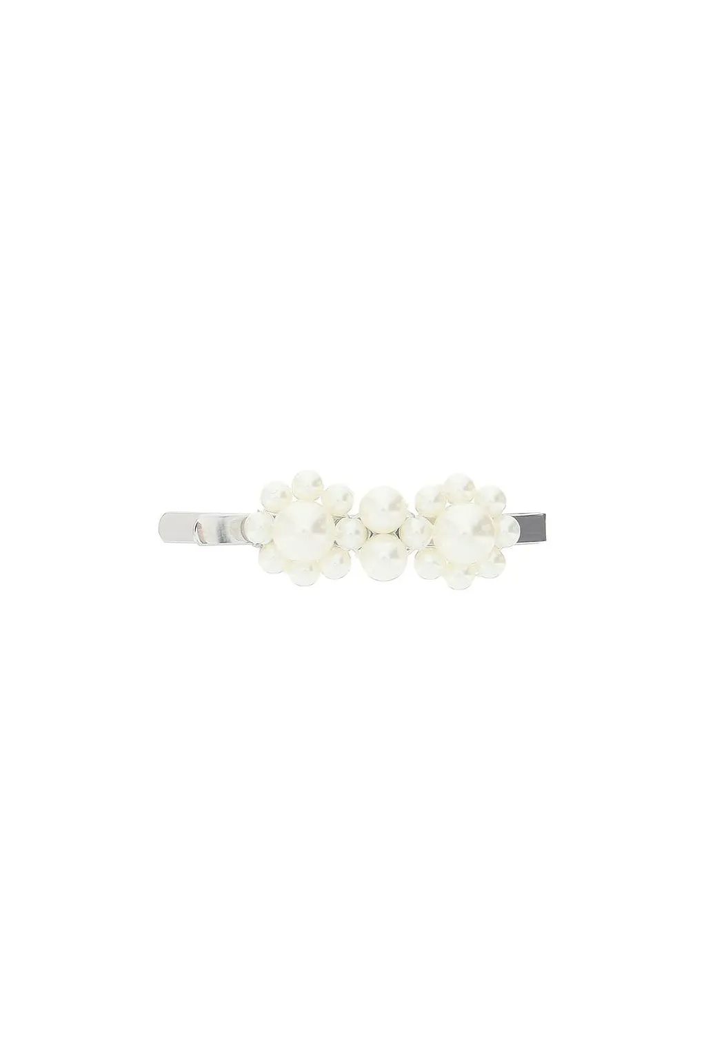 Logo Engraved Embellished Hair Clip