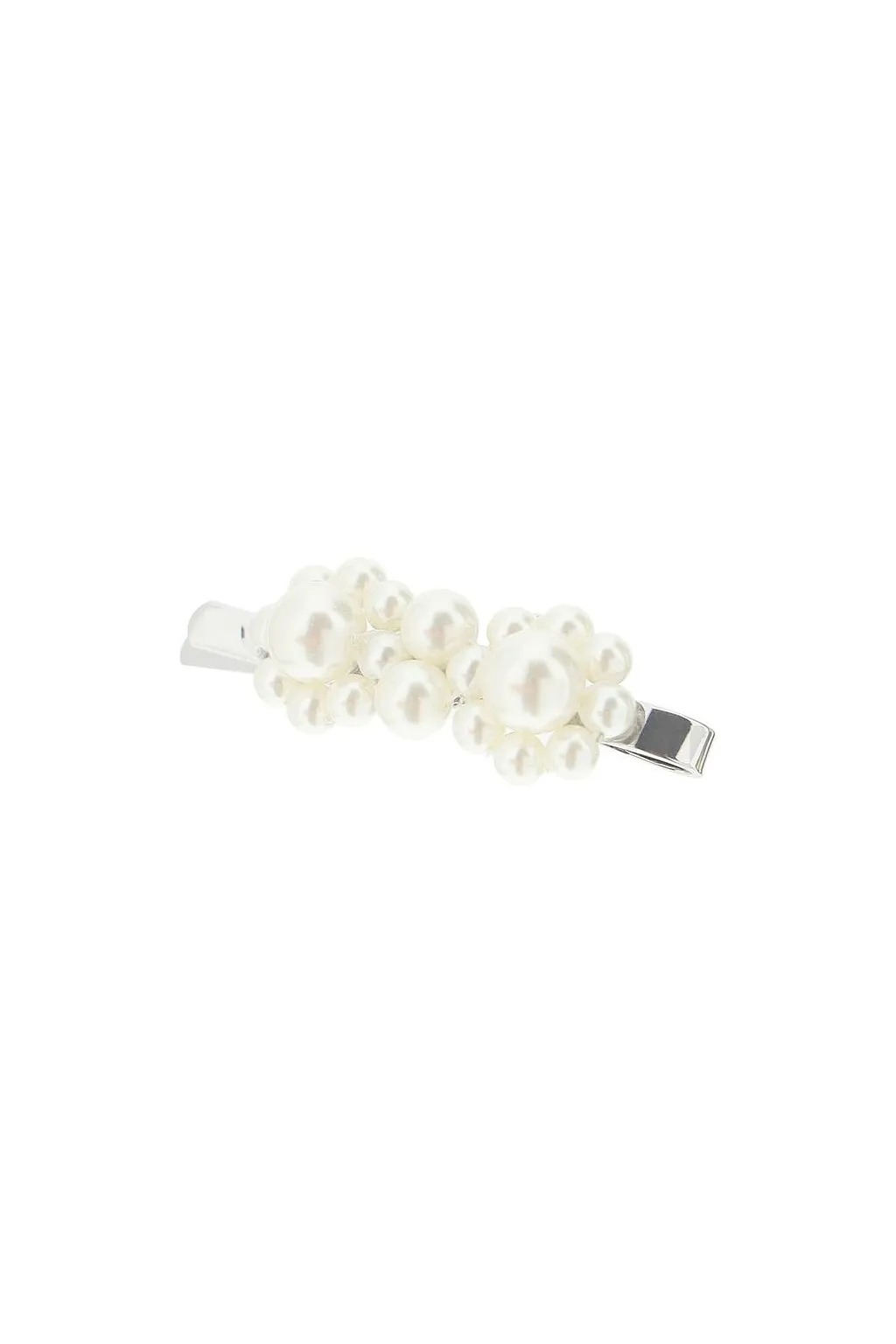 Logo Engraved Embellished Hair Clip