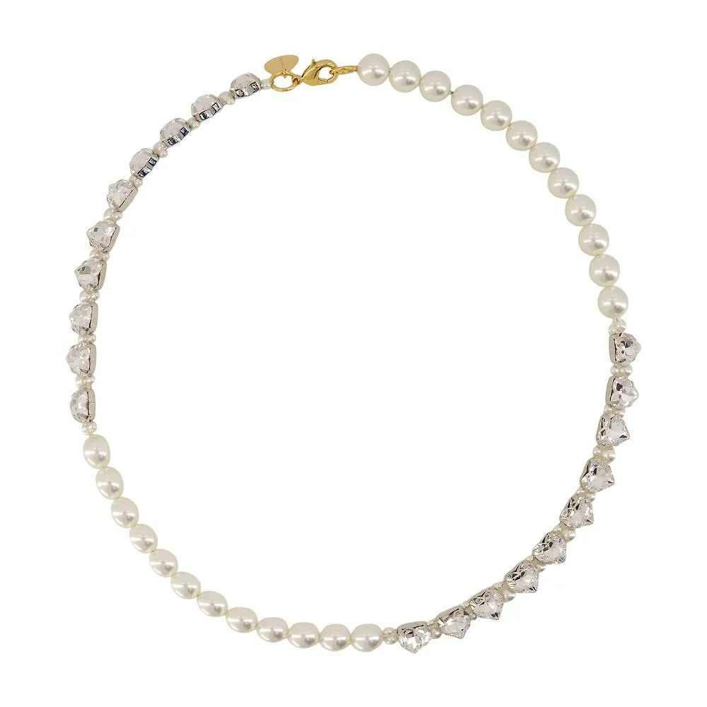 Simone Rocha Quartet Heart Pearl Necklace