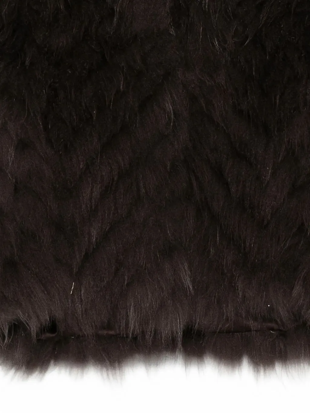 Simonetta Ravizza Chevron Faux Fur Coat