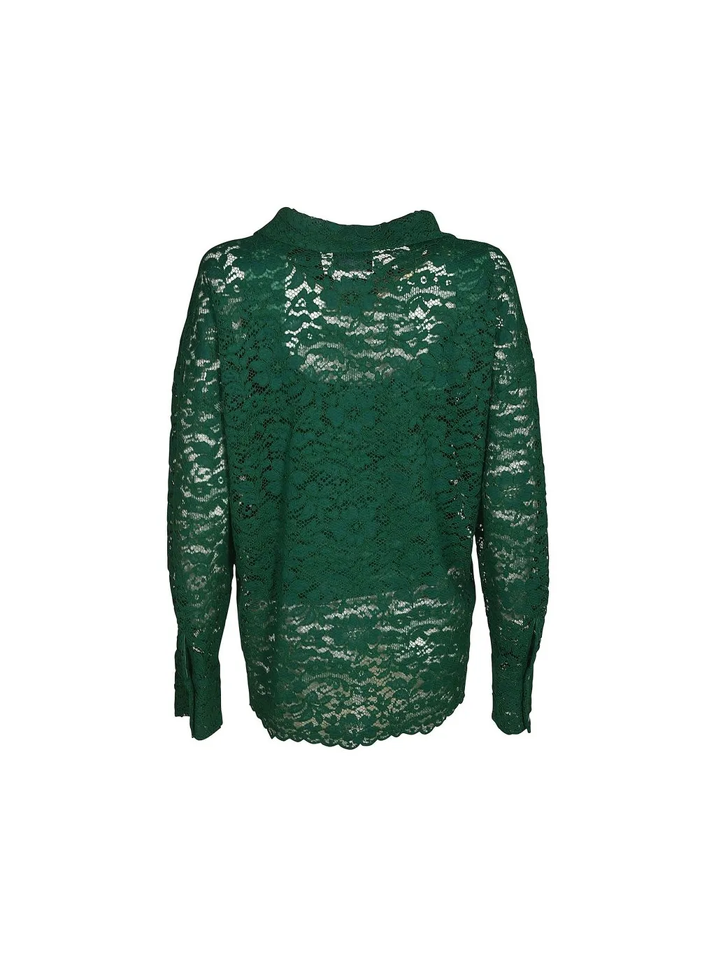 Simonetta Ravizza Sheer Lace Button-Up Top