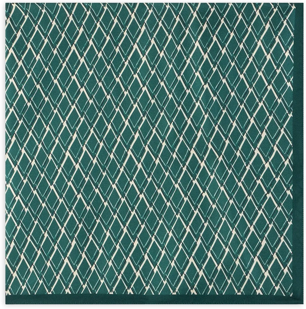 Slowear Geometric Silk Scarf