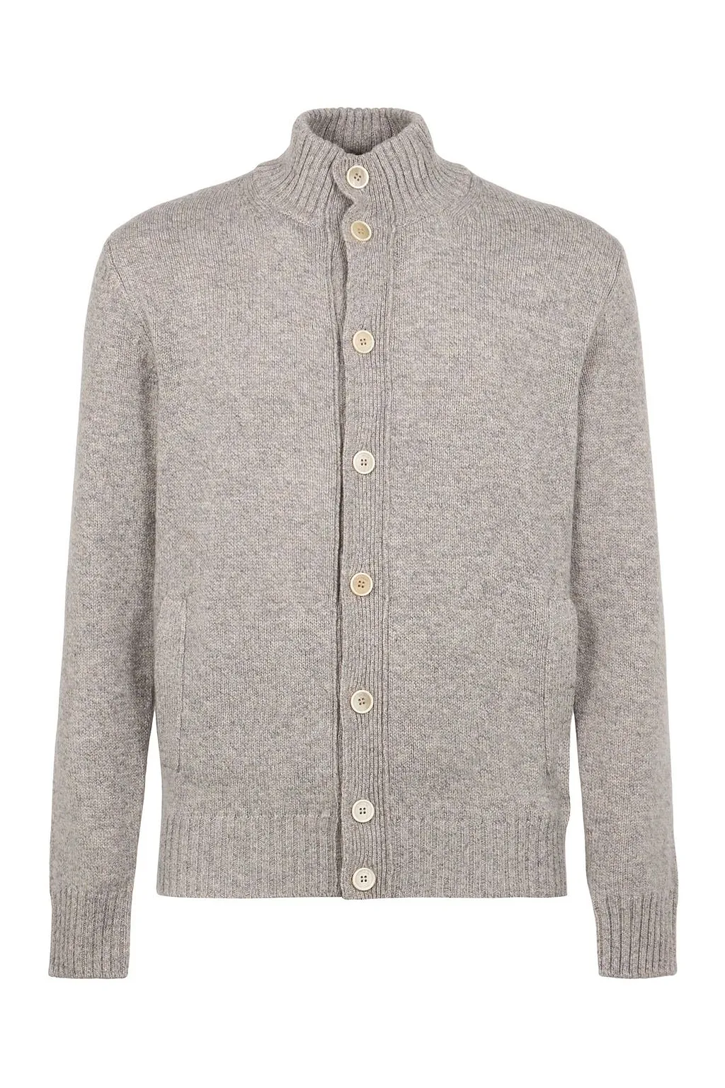 Slowear High Neck Button Cardigan