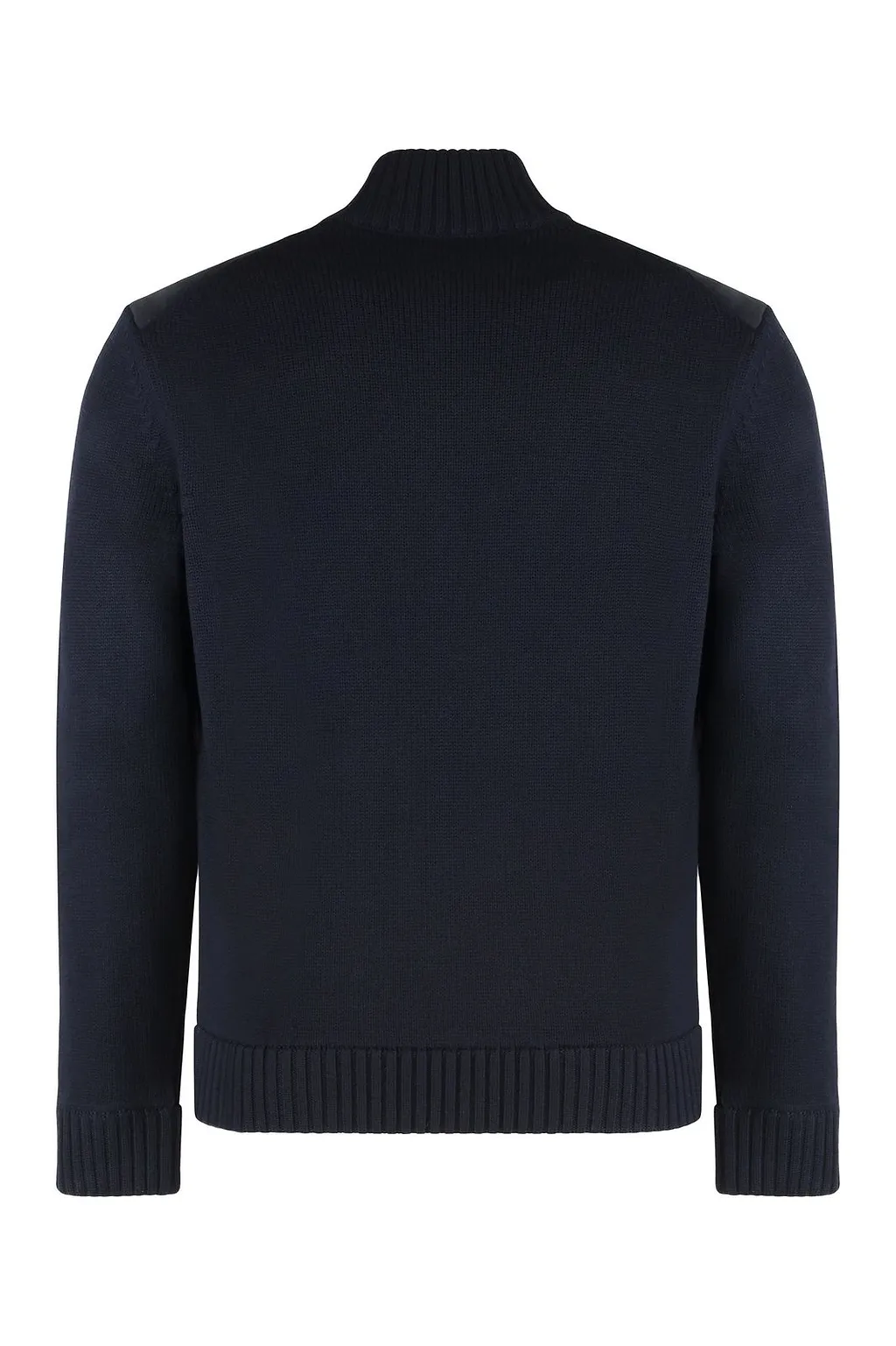 Slowear Leather Panel Cardigan