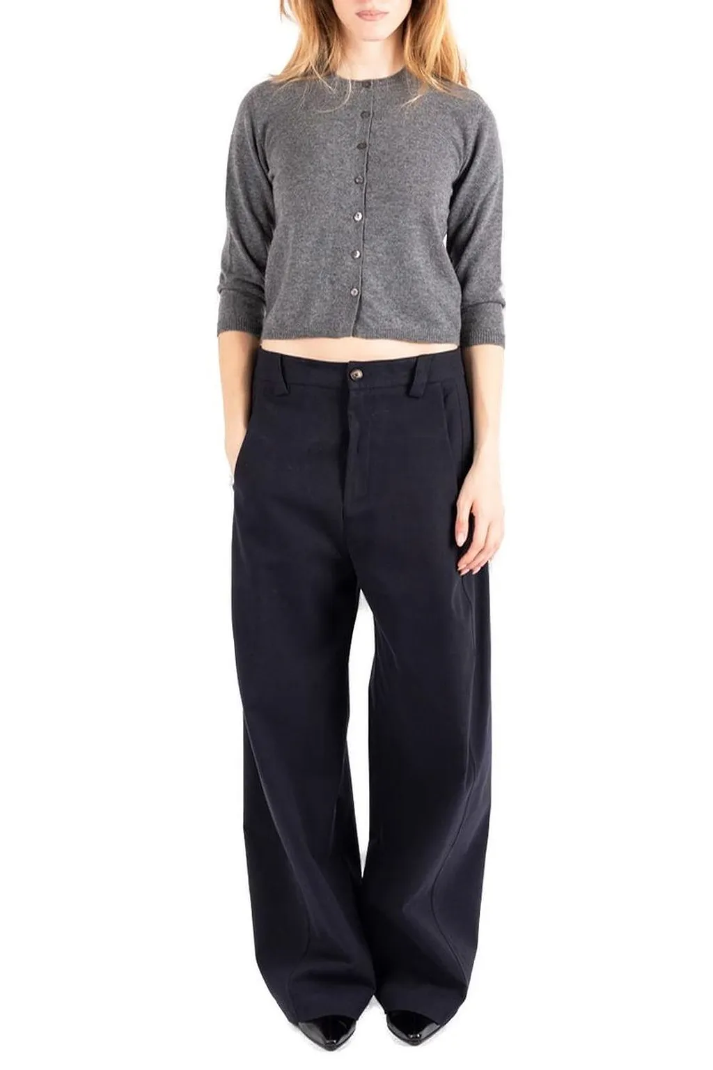 SociÉTé Anonyme Long-Sleeved Crewneck Cardigan