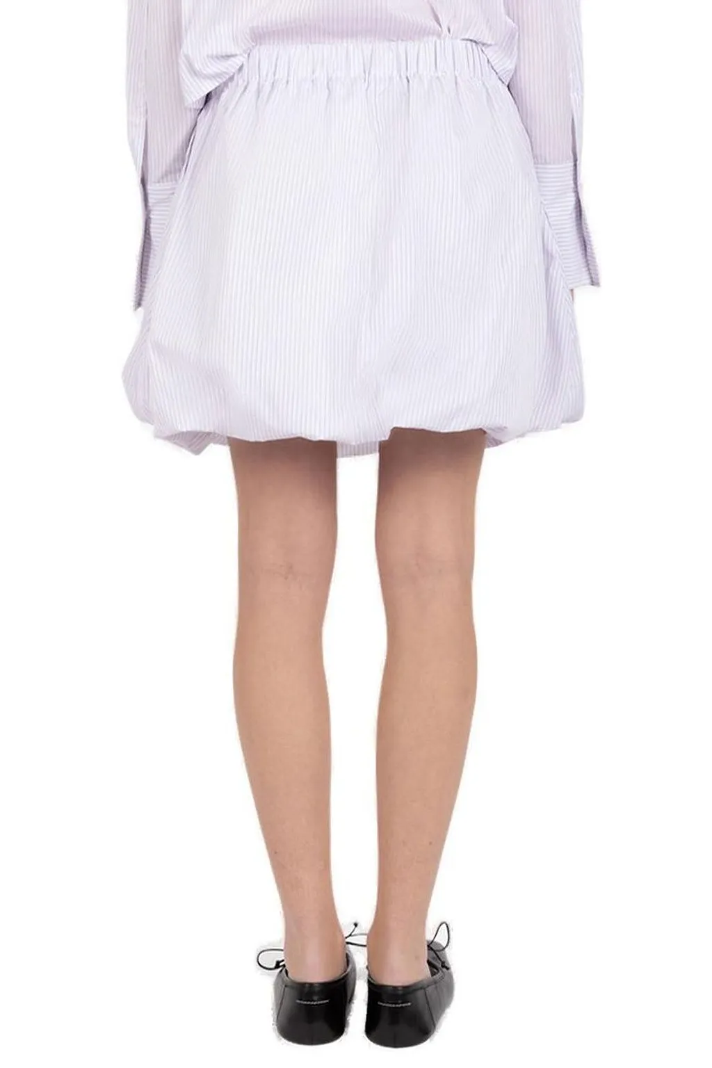 SociÉTé Anonyme Pinstriped Bubble Shape Skirt