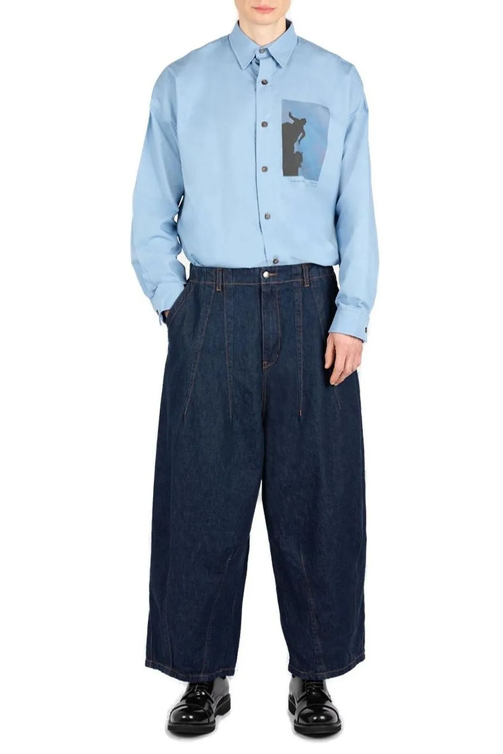 SociÉTé Anonyme Shir Sa Contrast-Stitch Jeans