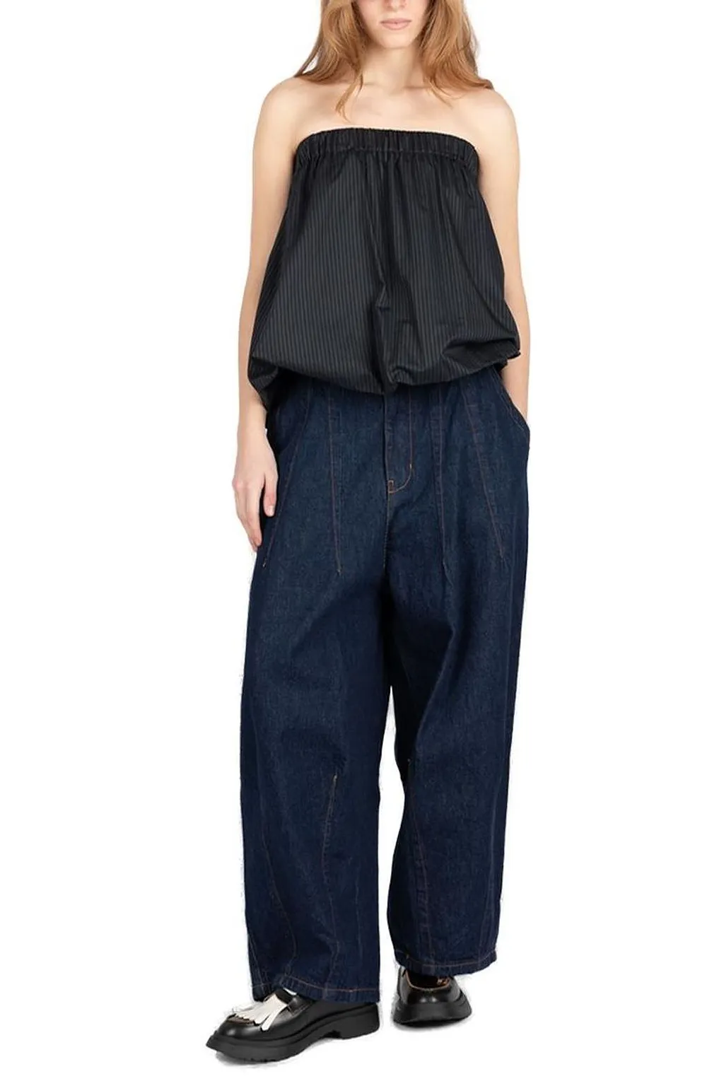 SociÉTé Anonyme Shir Sa Contrast-Stitch Jeans