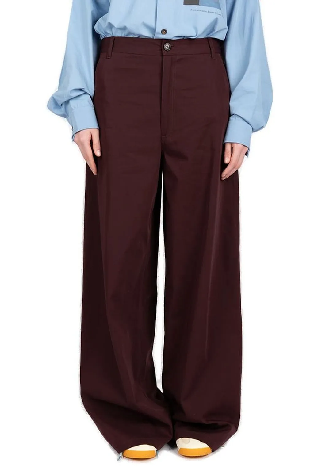 Zipped Wide-Leg Pants