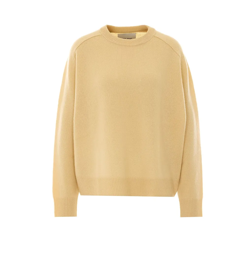 Soft Goat Boyfriend Crewneck Knitted Sweater
