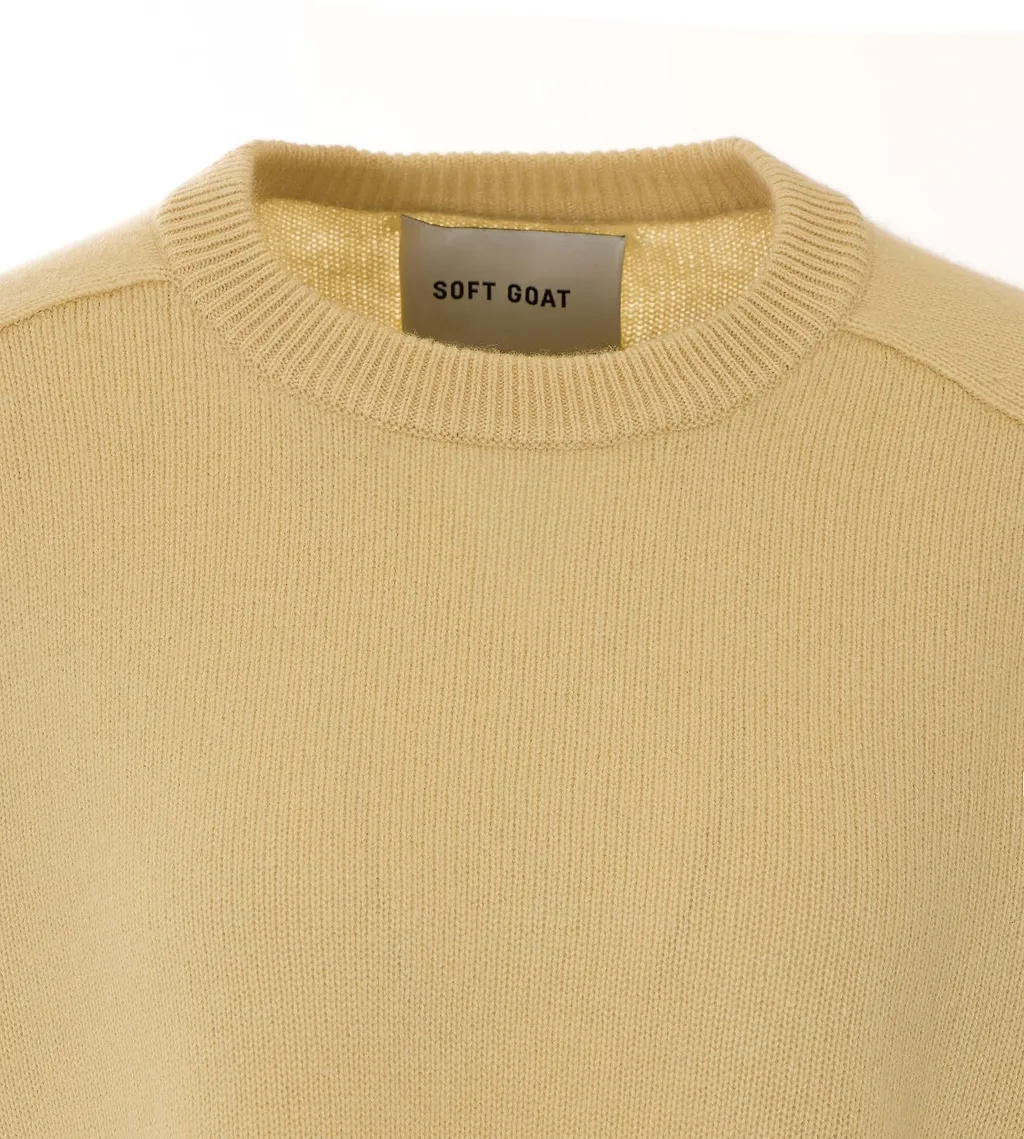 Soft Goat Boyfriend Crewneck Knitted Sweater