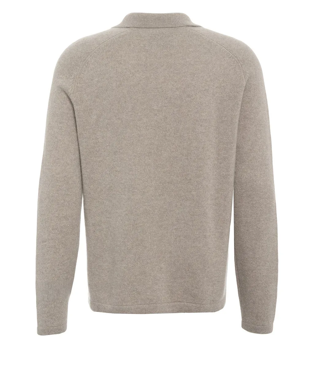 Soft Goat Buttoned Knit Shirt