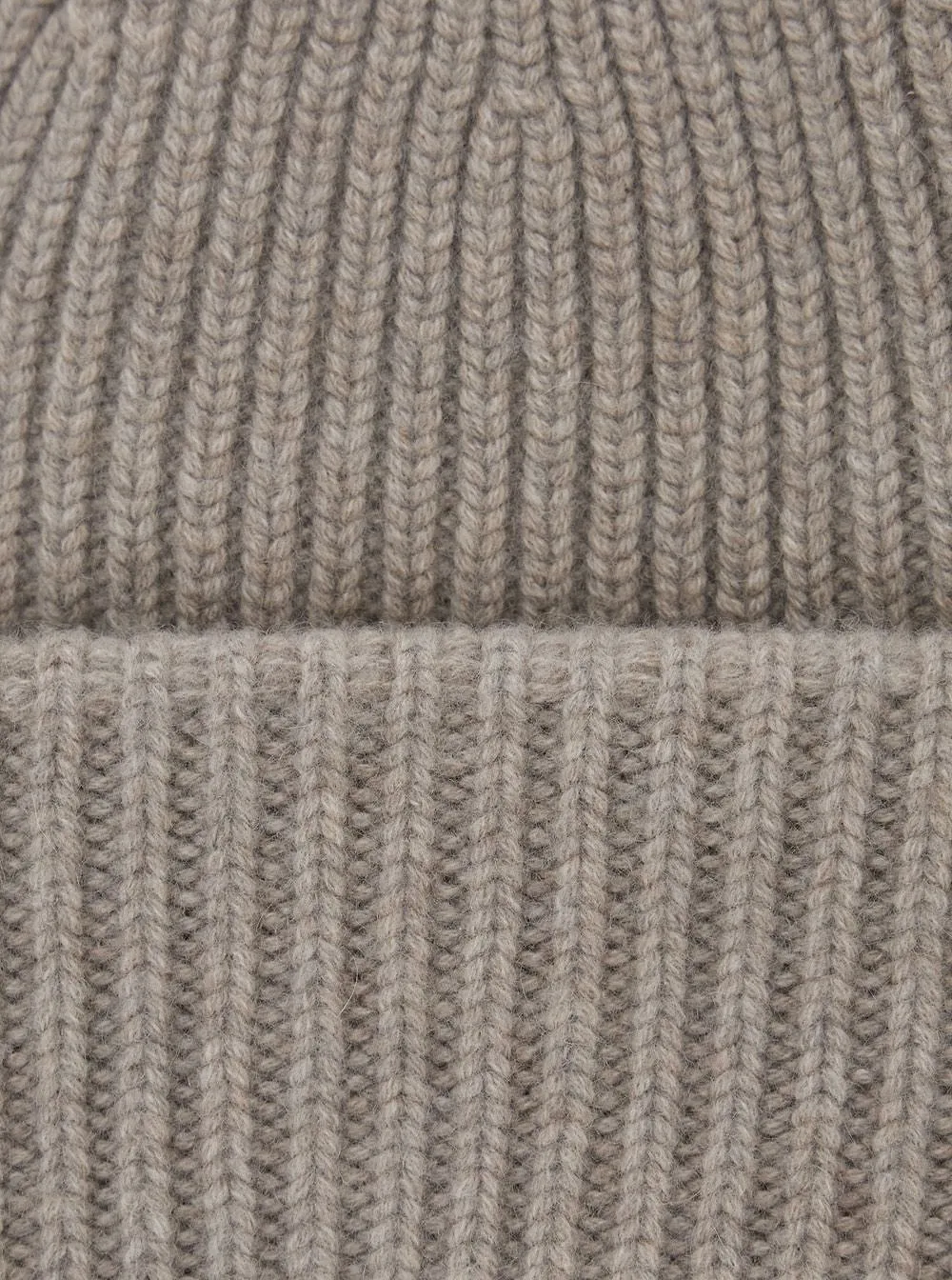 Ribbed Cashmere Beanie Hat