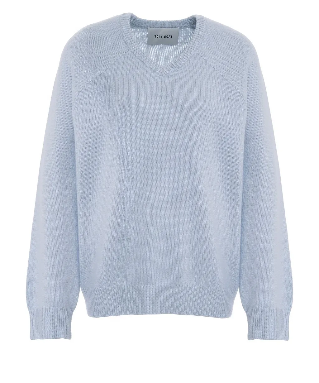 Soft Goat Oversized V-Neck Jumper