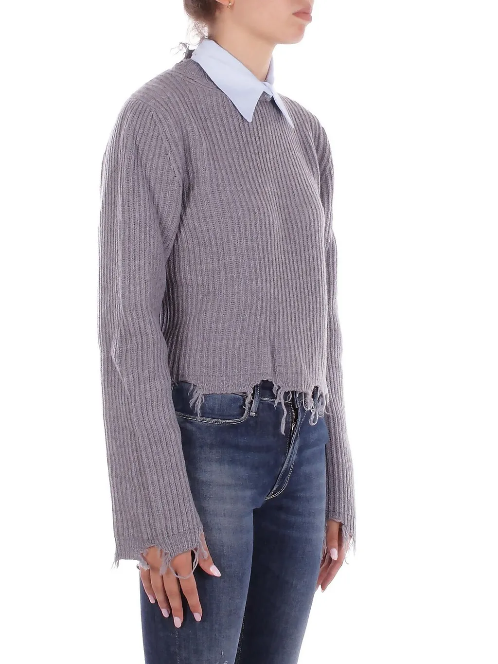 Solotre Distressed Knitted Jumper
